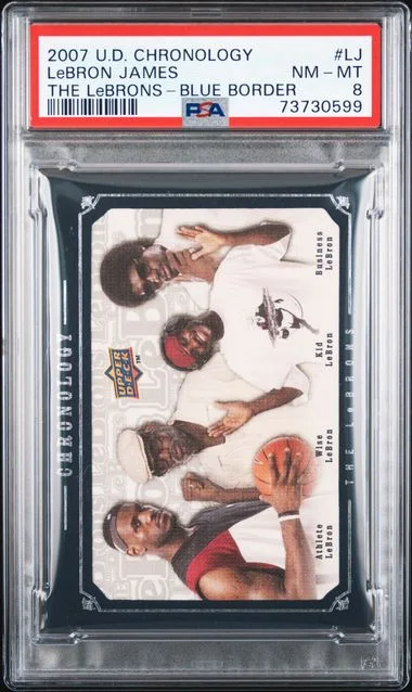 2007-08 Upper Deck Chronology LeBron James, Blue Border The LeBrons #LJ card image