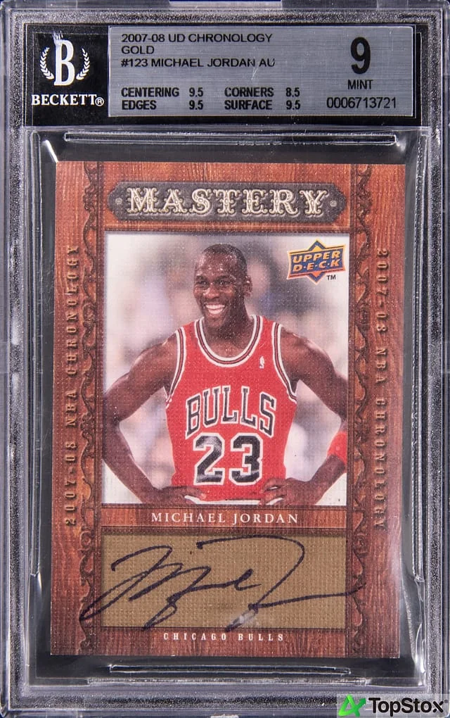 2007-08 Upper Deck Chronology Michael Jordan Autographs Gold #123 card image