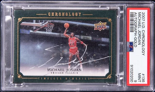 2007-08 Upper Deck Chronology Michael Jordan Autographs Gold #136 card image