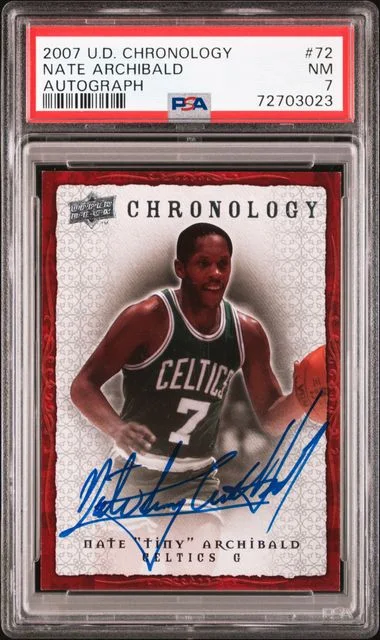 2007-08 Upper Deck Chronology Nate Archibald Autograph #72 card image