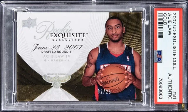 2007-08 Upper Deck Exquisite Collection Acie Law IV Gold #81 card image