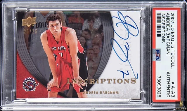 2007-08 Upper Deck Exquisite Collection Andrea Bargnani Inscriptions #IA-AB card image