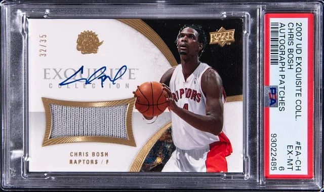2007-08 Upper Deck Exquisite Collection Chris Bosh Autograph Patch #EA-CH card image