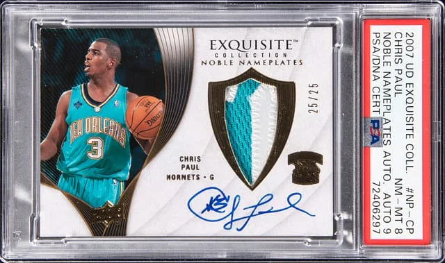 2007-08 Upper Deck Exquisite Collection Chris Paul Noble Nameplates Autograph #NP-CP card image