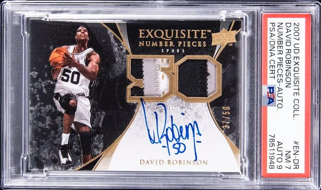 2007-08 Upper Deck Exquisite Collection David Robinson Number Pieces Autographs #EN-DR card image