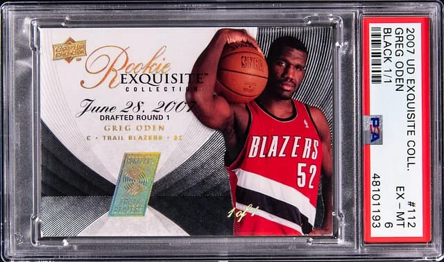 2007-08 Upper Deck Exquisite Collection Greg Oden Black #112 card image