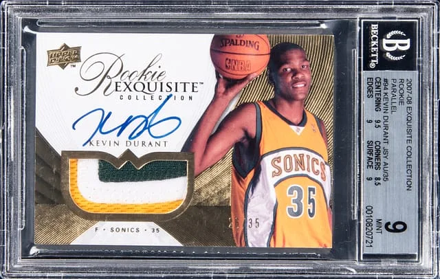 2007-08 Upper Deck Exquisite Collection Kevin Durant Patch Parallel (RPP) #94 card image