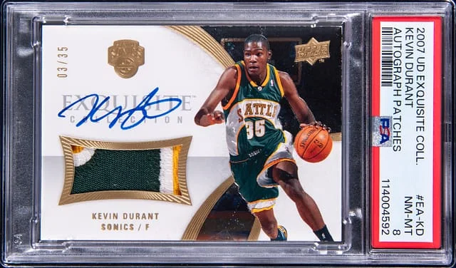 2007-08 Upper Deck Exquisite Collection Kevin Durant Autograph Patches #EA-KD card image