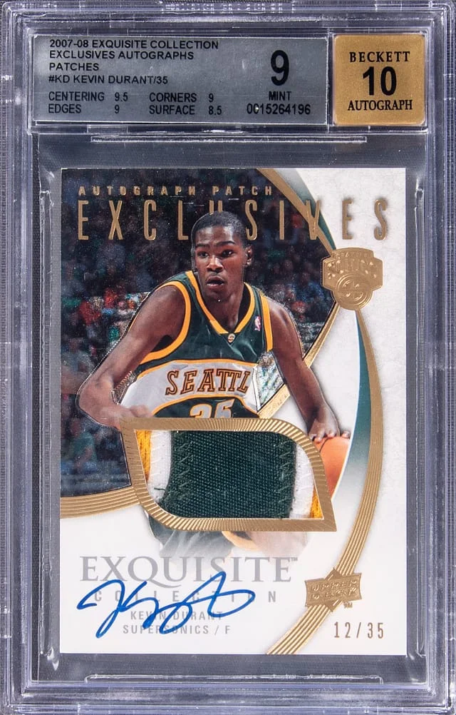 2007-08 Upper Deck Exquisite Collection Kevin Durant Exclusives Patch Autograph (RPA) #EAP-KD card image