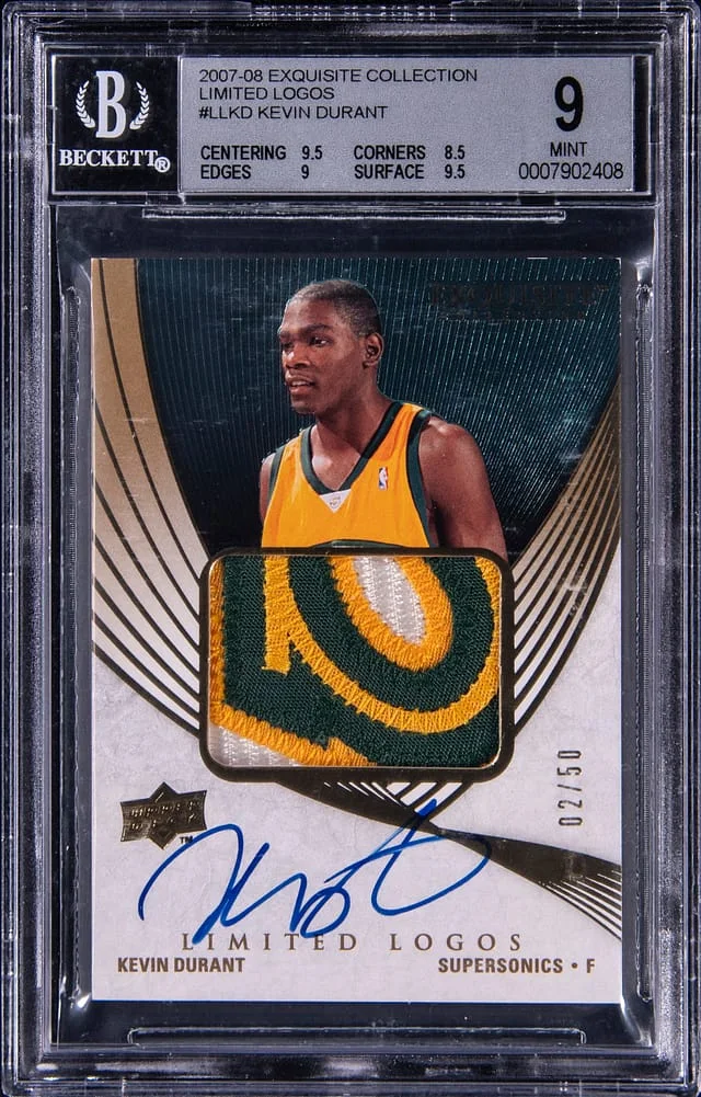 2007-08 Upper Deck Exquisite Collection Kevin Durant Limited Logos #LL-KD card image