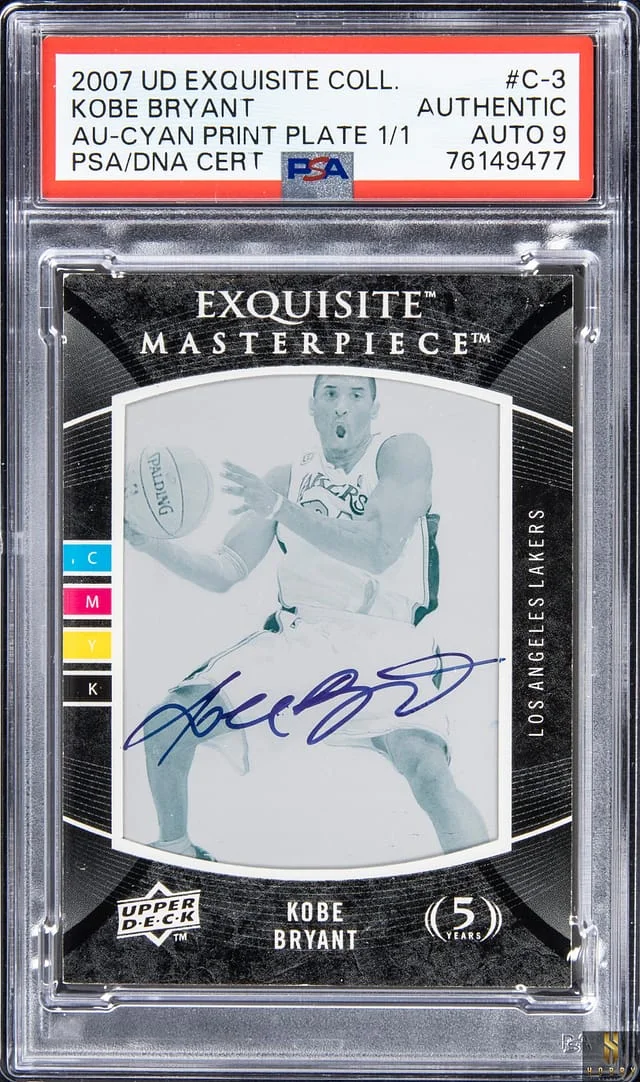 2007-08 Upper Deck Exquisite Collection Kobe Bryant Cyan Printing Plate #C-3 card image