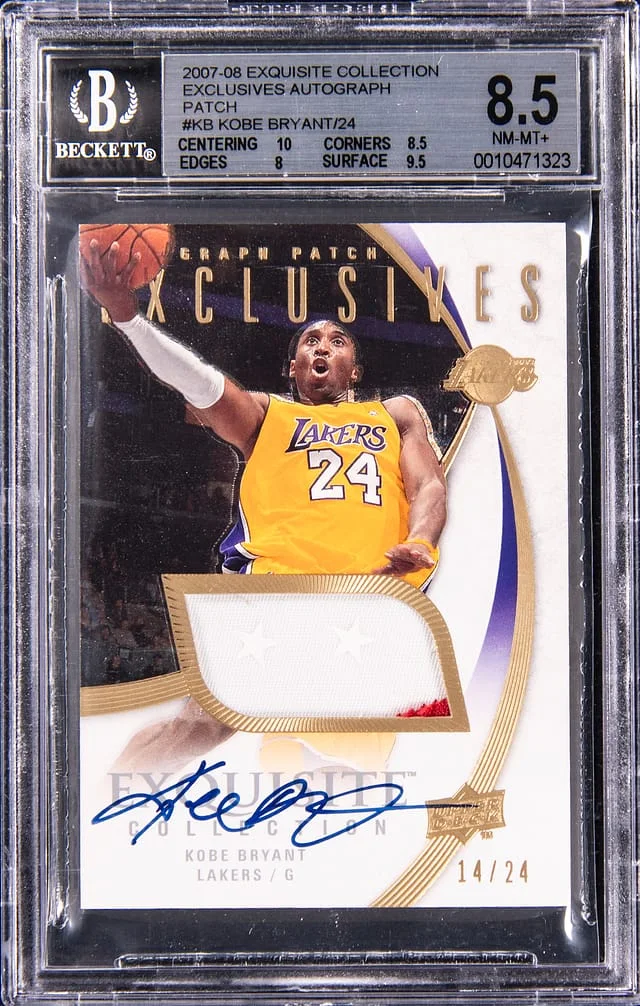 2007-08 Upper Deck Exquisite Collection Kobe Bryant Exclusives Autograph Patch #EAP-KB card image