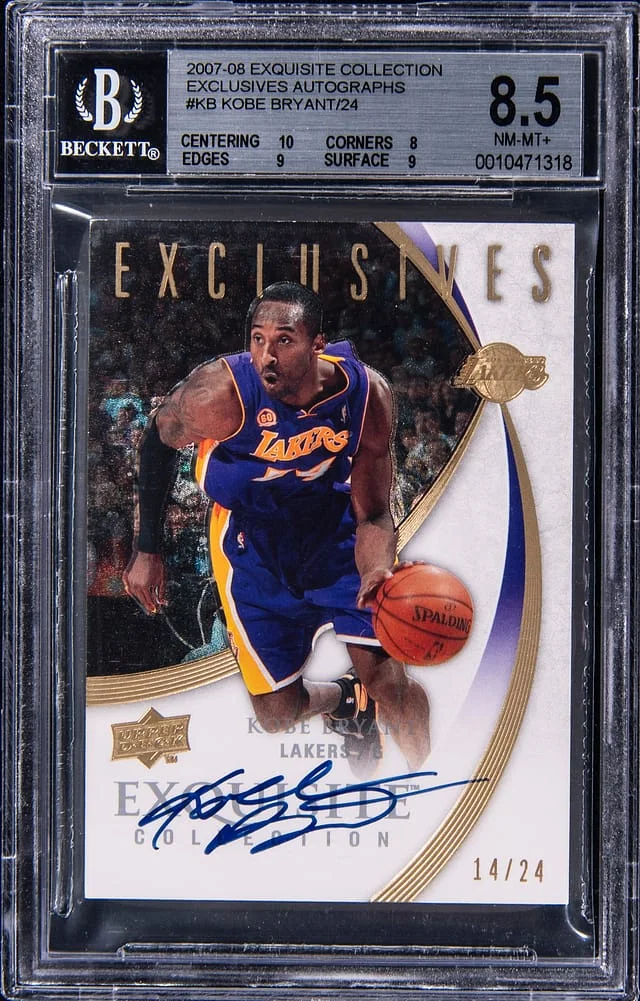 2007-08 Upper Deck Exquisite Collection Kobe Bryant Exclusives Autographs #EEA-KB card image