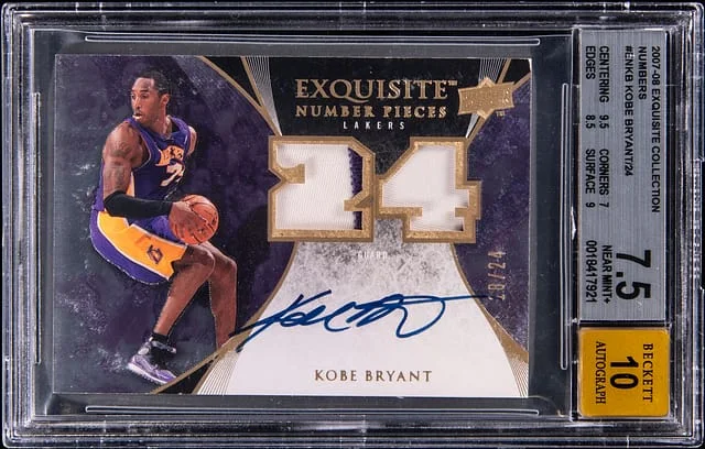 2007-08 Upper Deck Exquisite Collection Kobe Bryant Numbers #EN-KB card image