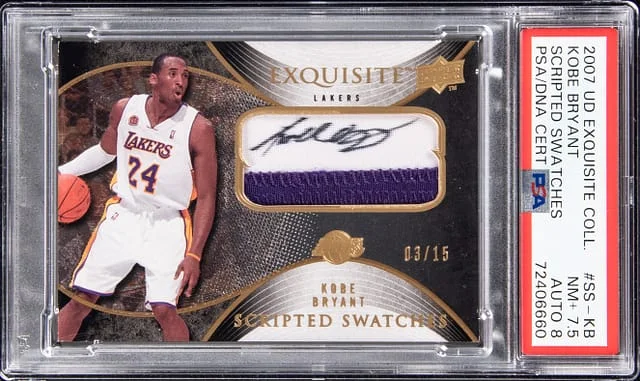 2007-08 Upper Deck Exquisite Collection Kobe Bryant Scripted Swatches #SS-KB card image