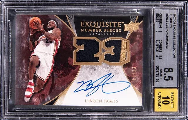 2007-08 Upper Deck Exquisite Collection LeBron James Numbers #EN-LJ card image