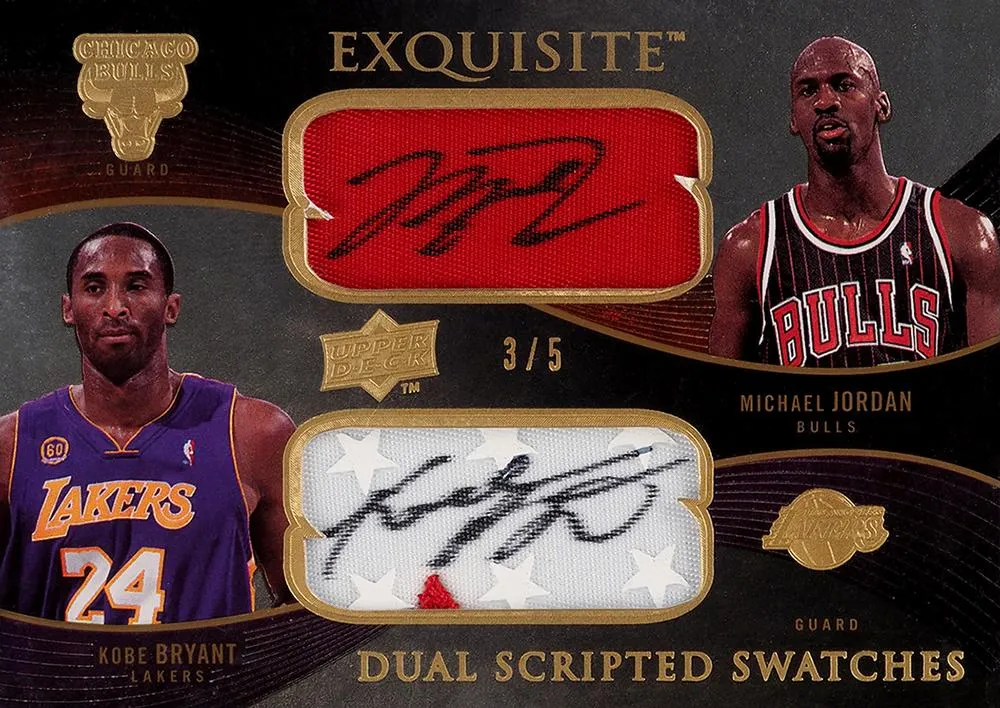 2007-08 Upper Deck Exquisite Collection Michael Jordan Scripted Swatches Dual #DS-MK card image