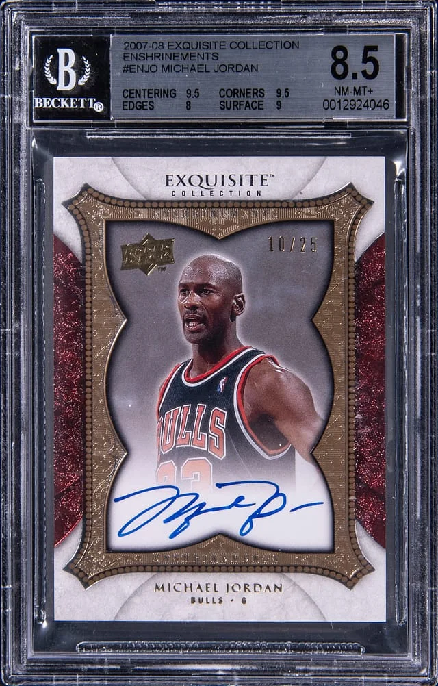 2007-08 Upper Deck Exquisite Collection Michael Jordan Enshrinements #EN-JO card image