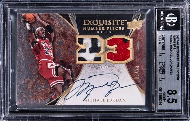 2007-08 Upper Deck Exquisite Collection Michael Jordan Numbers Pieces #EN-MJ card image