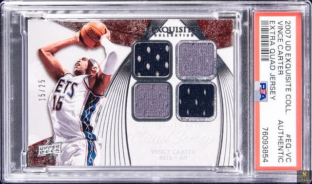 2007-08 Upper Deck Exquisite Collection Vince Carter Exquisite Quad Jersey #EQ-VC card image