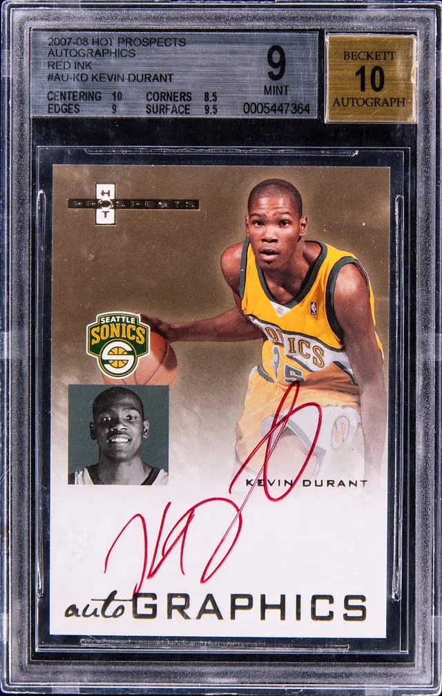 2007-08 Upper Deck Kevin Durant Hot Prospects Autographics Red Ink #AU-KD card image