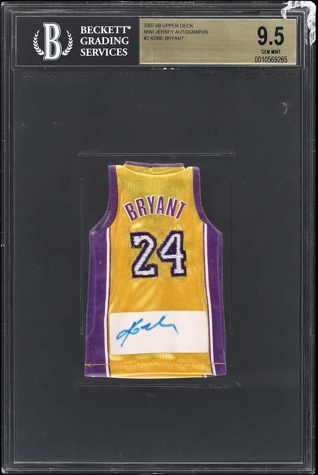 2007-08 Upper Deck Kobe Bryant Mini Jersey Autographs #2 card image