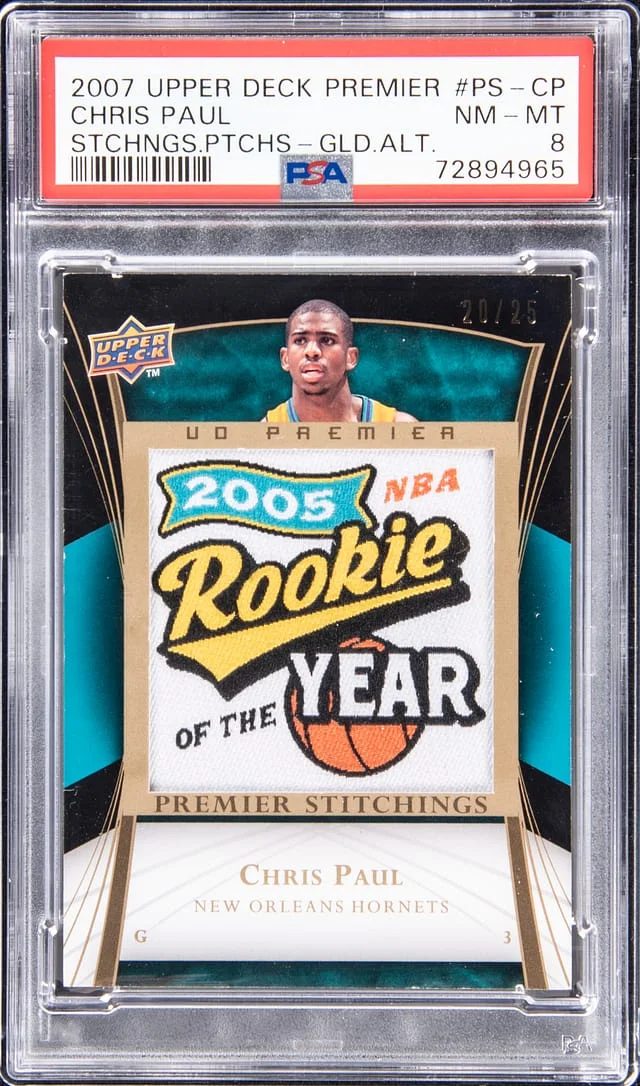 2007-08 Upper Deck Premier Chris Paul Stitchings Patches Gold Alternate #PS-CP card image