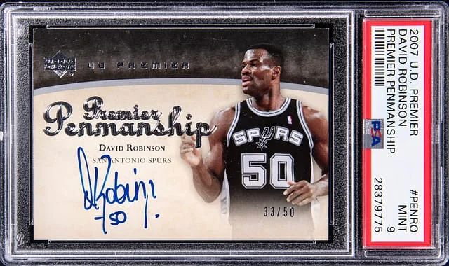2007-08 Upper Deck Premier David Robinson Premier Penmanship #PEN-RO card image