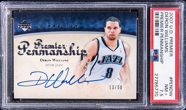 2007-08 Upper Deck Premier Deron Williams Penmanship #PEN-DW card image
