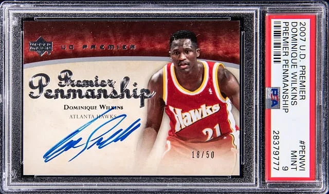 2007-08 Upper Deck Premier Dominique Wilkins Premier Penmanship #PEN-WI card image