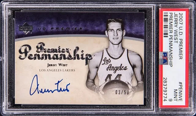 2007-08 Upper Deck Premier Jerry West Premier Penmanship #PEN-WE card image