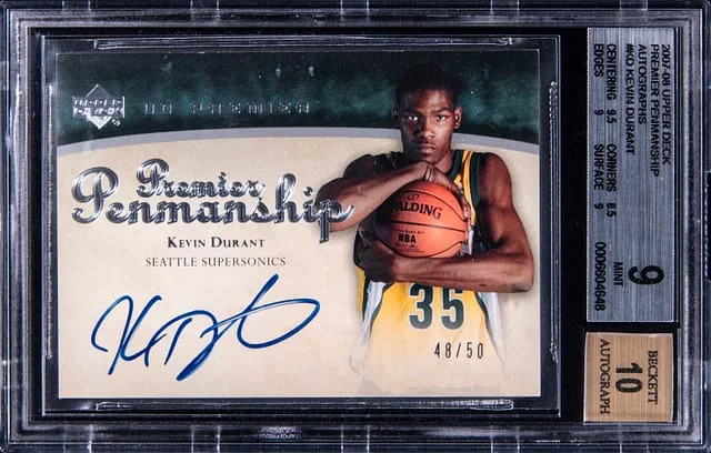2007-08 Upper Deck Premier Kevin Durant Penmanship Autographs #KD card image