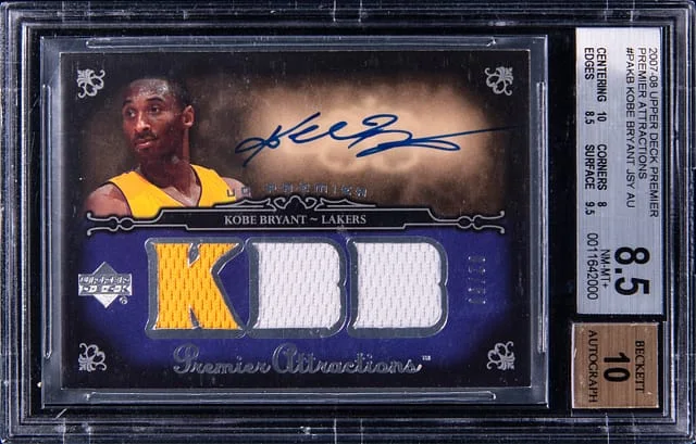 2007-08 Upper Deck Premier Kobe Bryant Attractions Jersey Autographs #PA-KB card image