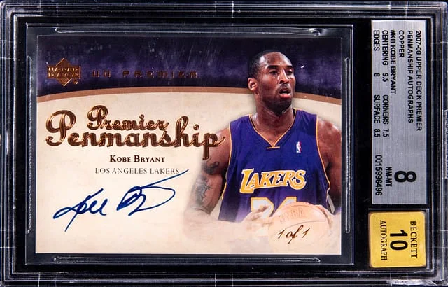 2007-08 Upper Deck Premier Kobe Bryant Penmanship Autographs Copper #PEN-KB card image