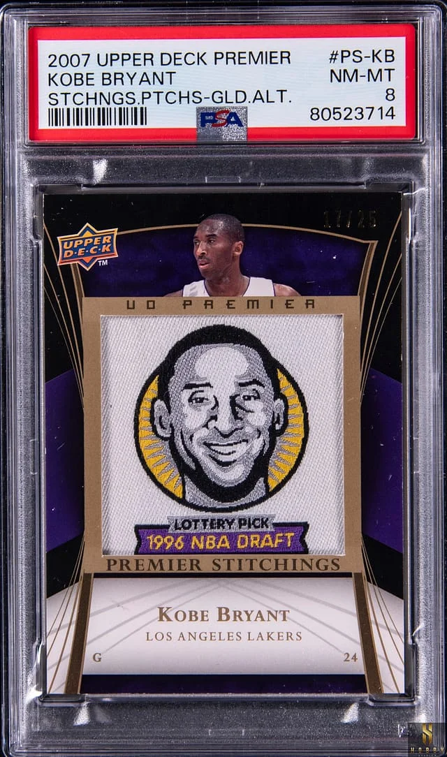 2007-08 Upper Deck Premier Kobe Bryant Stitchings Patches Gold Alternate #PS-KB card image