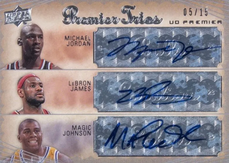 2007-08 Upper Deck Premier Lebron James Trios Autographs #PT-JJJ card image