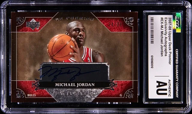 2007-08 Upper Deck Premier Michael Jordan Exclusivity Autographs #EX-MJ card image