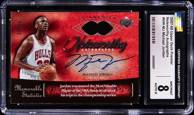 2007-08 Upper Deck Premier Michael Jordan Noteworthy Autographs #NW-MJ card image
