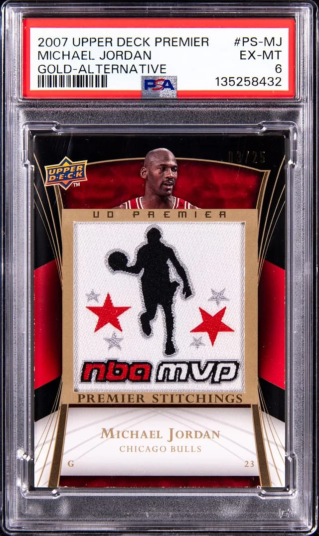 2007-08 Upper Deck Premier Michael Jordan Stitchings Patches #PS-MJ card image