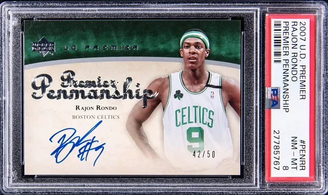 2007-08 Upper Deck Premier Rajon Rondo Penmanship #PEN-RR card image