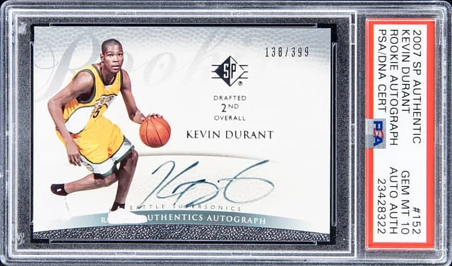 2007-08 Upper Deck SP Authentic Kevin Durant Autograph #152 card image