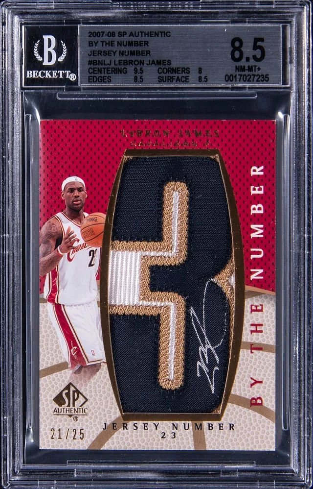 2007-08 Upper Deck SP Authentic LeBron James By The Number Jersey Number #BN-LJ card image
