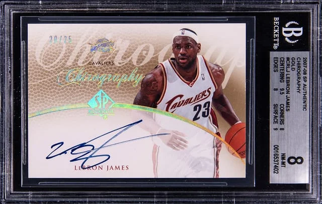 2007-08 Upper Deck SP Authentic LeBron James Chirography Gold #CRLJ card image