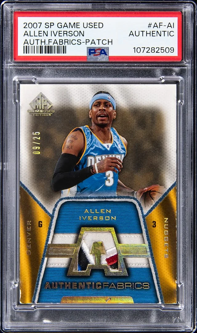 2007-08 Upper Deck SP Game Used Allen Iverson Authentic Fabrics Patch #AF-AI card image