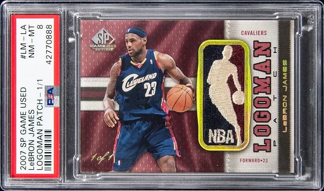 2007-08 Upper Deck SP Game Used LeBron James Game-Used Logoman Patch #LM-LA card image