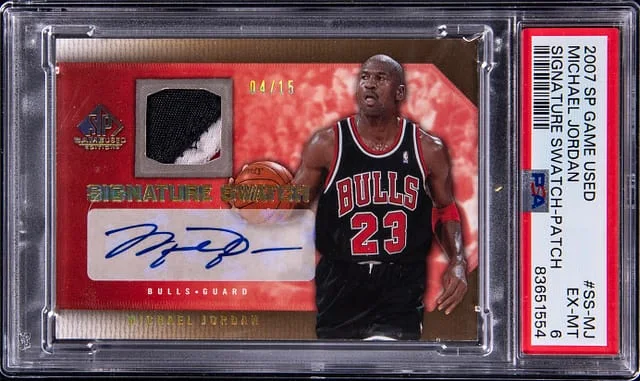 2007-08 Upper Deck SP Game Used Michael Jordan Signature Swatch Patch #SS-MJ card image