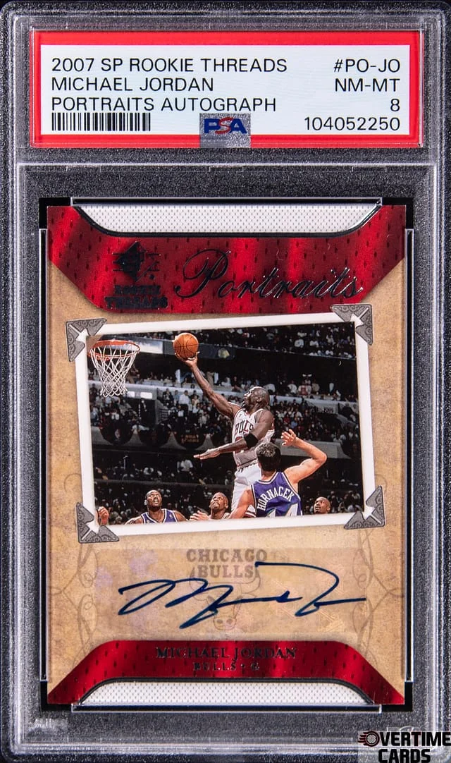 2007-08 Upper Deck SP Michael Jordan Threads Portraits Autograph #PO-JO card image