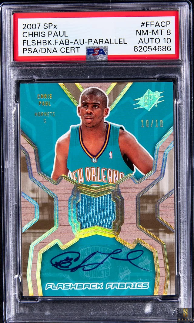 2007-08 Upper Deck SPx Chris Paul Flashback Fabrics Autograph Parallel #FFACP card image