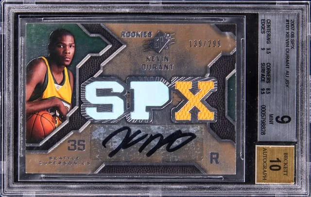 2007-08 Upper Deck SPx Kevin Durant Autograph Jersey #101 card image