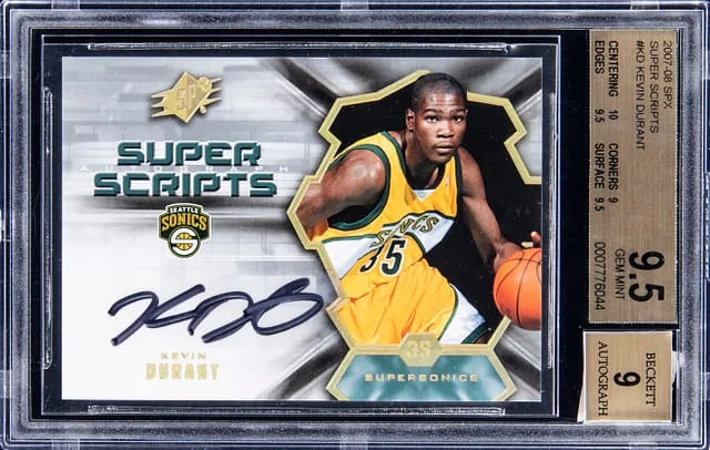 2007-08 Upper Deck SPx Kevin Durant Super Scripts #SS-KB card image